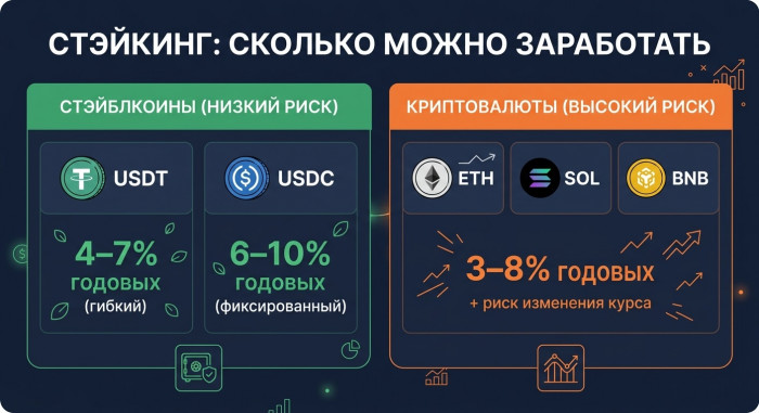 ���������� ��������� ����������� � 2026 ���� � APY ��� USDT, ETH, SOL � ������ �����