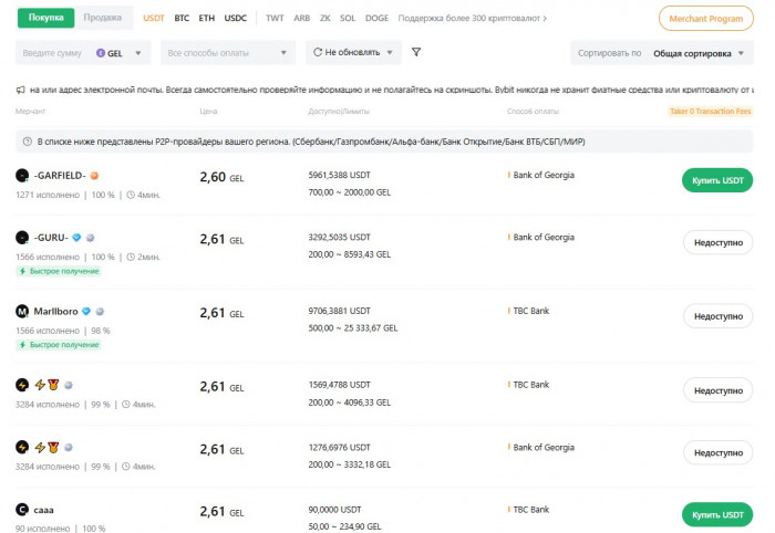 P2P-������� USDT �� ���������� ���� �� �����������
