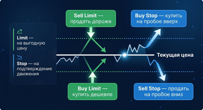 ������������ ���������� ������� Buy Limit, Sell Limit, Buy Stop, Sell Stop ������������ ������� ����